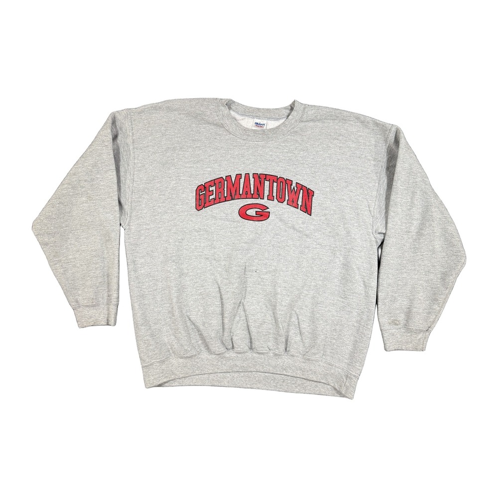 Gildan Heavy Blend Germantown G Sweatshirt Mens XL Gray Pullover Crew Neck
